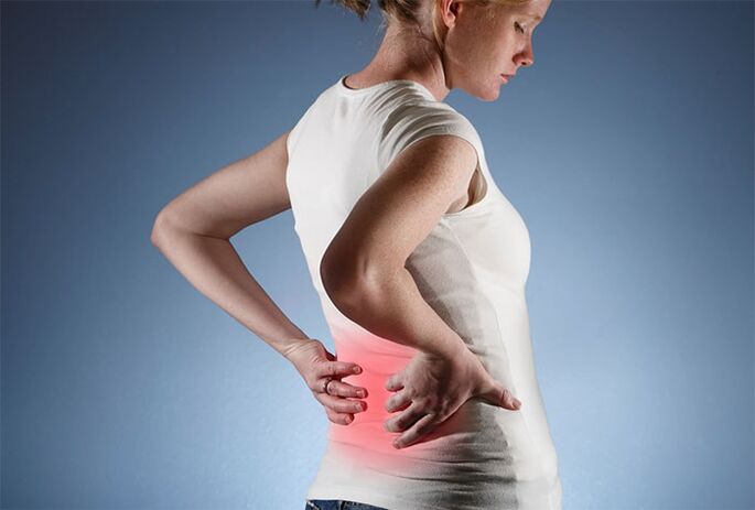 back pain in a woman